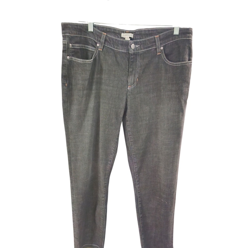 Eileen Fisher Black faded Woman's Jeans Sz 12‎ 100% Organic
